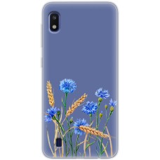 Чохол для Samsung Galaxy A10 (A105) Mixcase квіти волошки в пшениці