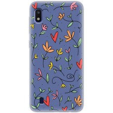 Чохол для Samsung Galaxy A10 (A105) Mixcase квіти квіточки - листочки
