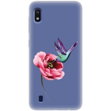 Чохол для Samsung Galaxy A10 (A105) Mixcase квіти колібрі в півоні