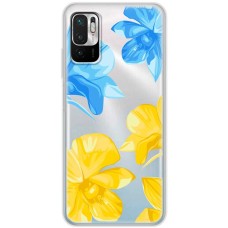 Чохол для Xiaomi Redmi Note 10 5G / Poco M3 Pro MixCase патріотичні синьо-жовті квіти