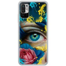 Чохол для Xiaomi Redmi Note 10 5G / Poco M3 Pro MixCase патріотичні Синє жіноче око