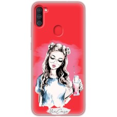 Чохол для Samsung Galaxy A11 / M11 Mixcase дівчина в окулярах