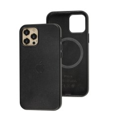 Чохол для iPhone 12 / 12 Pro Leather classic Full MagSafe black