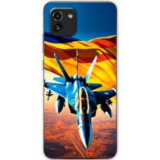 Чохол для Samsung Galaxy A03 (A035) MixCase патріотичні бойовий літак