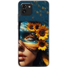 Чохол для Samsung Galaxy A03 (A035) MixCase патріотичні сяйво в очах