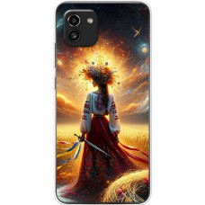 Чохол для Samsung Galaxy A03 (A035) MixCase патріотичні жінка у вишиванці