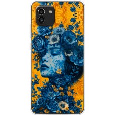 Чохол для Samsung Galaxy A03 (A035) MixCase патріотичні жіноча блакить