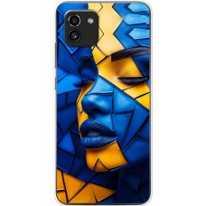 Чохол для Samsung Galaxy A03 (A035) MixCase патріотичні геометрія обличчя