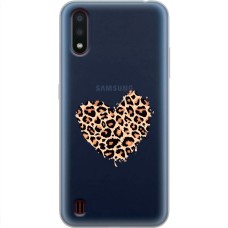 Чохол для Samsung Galaxy A01 (A015) MixCase Леопард серце