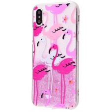 Чохол Chic Kawair для iPhone X / XS рожеві фламінго