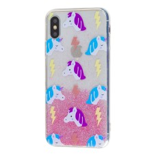 Чохол Chic Kawair для iPhone X / Xs рожеві конячки