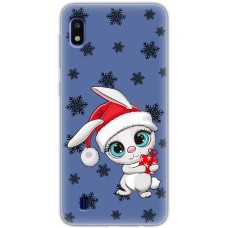 Чохол для Samsung Galaxy A10 (A105) MixCase Новий рік кролик у сніжинках