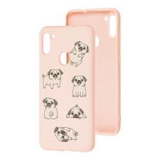Чохол для Samsung Galaxy A11 / M11 Wave Fancy pug / pink sand