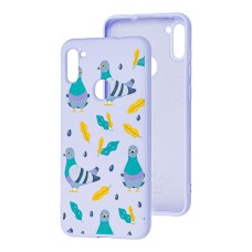 Чохол для Samsung Galaxy A11 / M11 Wave Fancy pigeon with sunflower seeds