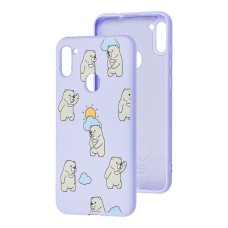 Чохол для Samsung Galaxy A11/M11 Wave Fancy cute bears/light purple