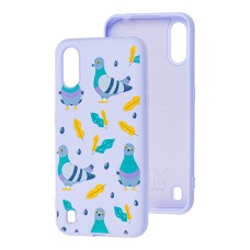 Чохол для Samsung Galaxy A01 (A015) Wave Fancy pigeon with sunflower seeds