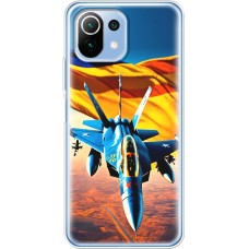 Чохол для Xiaomi Mi 11 Lite MixCase патріотичні бойовий літак