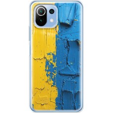 Чохол для Xiaomi Mi 11 Lite MixCase патріотичні жовто-блакитна фарба