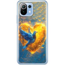 Чохол для Xiaomi Mi 11 Lite MixCase патріотичні серце та голуб