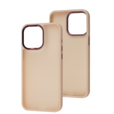Чохол для iPhone 15  Pro Max Metal Bezel персиковий