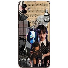 Чохол для Samsung Galaxy A04e (A042) Mixcase Венздей колаж віолонче