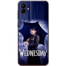 Чохол для Samsung Galaxy A04e (A042) Mixcase Венздей під парасолькою