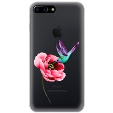 Чохол для iPhone 7 Plus / 8 Plus Mixcase квіти колібрі в півоні