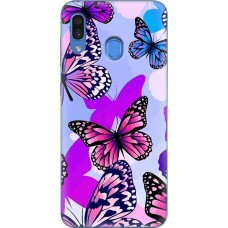 Чохол для Samsung Galaxy A20 / A30 MixCase метелики червоні