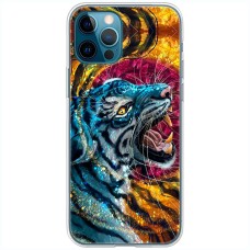 Чохол для iPhone 12 Pro MixCase звірі білий тигр у квітах