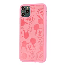 Чохол для iPhone 11 Pro Max Mickey Mouse leather рожевий