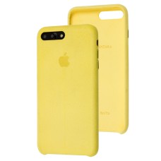 Чохол Alcantara для iPhone 7 Plus / 8 Plus leather жовтий