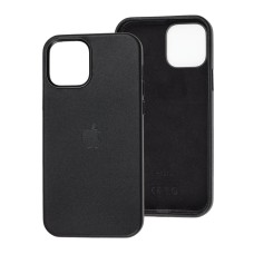 Чохол для iPhone 12 / 12 Pro Leather сase Full чорний