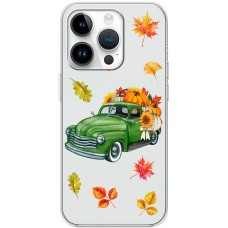 Чохол для iPhone 15 Pro MixCase осінь авто з гарбузами