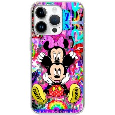Чохол для iPhone 15 Pro MixCase графіті Mickey and Minnie mouse