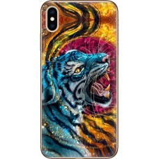 Чохол для iPhone X / Xs MixCase звірі білий тигр у квітах
