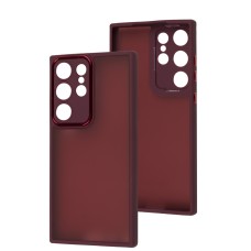 Чохол для Samsung Galaxy S23 Ultra (S918) Luxury Metal Lens марсала