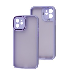 Чохол для iPhone 12 Luxury Metal Lens бузковий