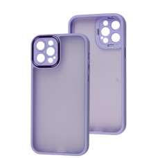 Чохол для iPhone 12 Pro Luxury Metal Lens бузковий
