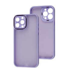 Чохол для iPhone 13 Pro Max Luxury Metal Lens бузковий
