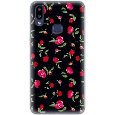 Чохол для Samsung Galaxy A10s (A107) MixCase квіти піони на чорному