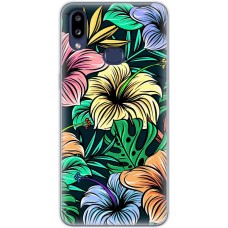 Чохол для Samsung Galaxy A10s (A107) MixCase квіти тропіки