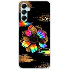 Чохол для Samsung Galaxy M14 (M146) MixCase Леопард райдужна квітка