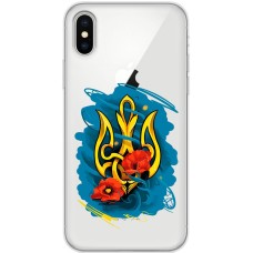 Чохол для iPhone X / Xs MixCase патріотичні герб із маками