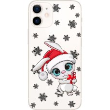 Чохол для iPhone 12 MixCase Новий рік кролик у сніжинках