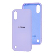 Чохол для Samsung Galaxy A01 (A015) Silicone Full світло-фіолетовий