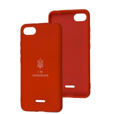 Чохол для Xiaomi Redmi 6A Silicone Full Тризуб червоний