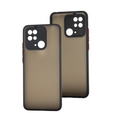 Чохол для Xiaomi Redmi 10C LikGus Totu camera protect чорний/червоний