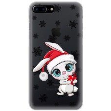 Чохол для iPhone 7 Plus / 8 Plus MixCase Новий рік кролик у сніжинках