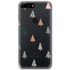 Чохол для iPhone 7 Plus / 8 Plus MixCase Новий рік патерн новорічні ялинки