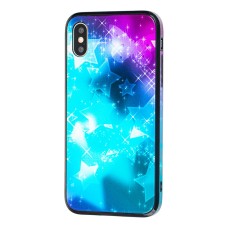 Чохол для iPhone X / Xs glass "зірки"